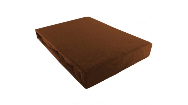 Prześcieradło JERSEY brązowe - 200 x 220