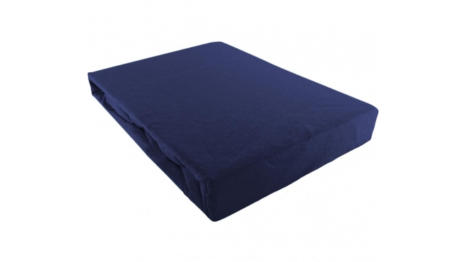 Prześcieradło JERSEY granatowe - 160 x 200