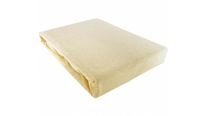 Prześcieradło JERSEY kremowe - 140 x 200