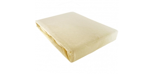 Prześcieradło JERSEY kremowe - 180 x 200