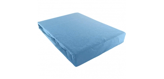 Prześcieradło JERSEY niebieskie - 160 x 200