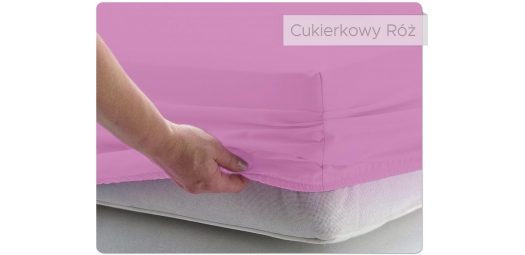 Prześcieradło BAWEŁNIANE cukierkowy róż - 80 x 160