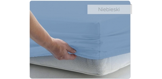 Prześcieradło BAWEŁNIANE niebieskie - 60 x 120