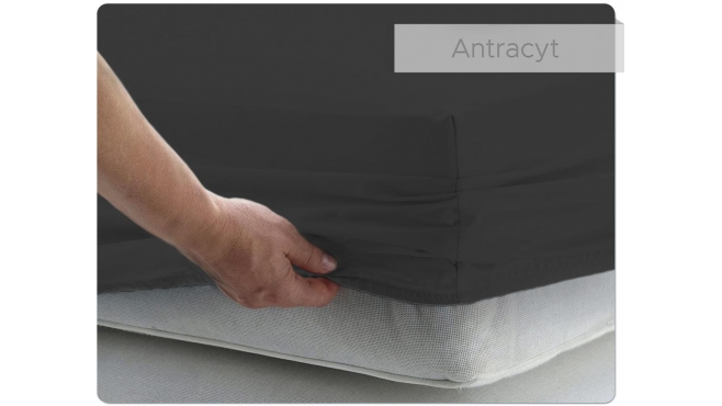 Prześcieradło BAWEŁNIANE antracytowe - 60 x 120