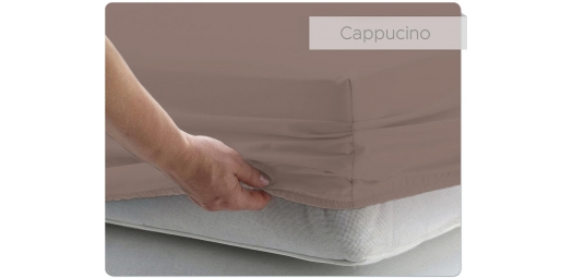 Prześcieradło BAWEŁNIANE cappucino - 160 x 200