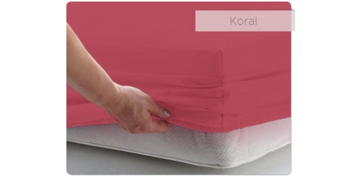 Prześcieradło BAWEŁNIANE koral - 180 x 200