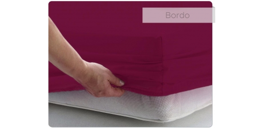 Prześcieradło BAWEŁNIANE bordo - 90 x 200