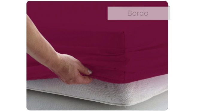 Prześcieradło BAWEŁNIANE bordo - 200 x 200