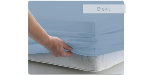 Prześcieradło BAWEŁNIANE błękitne - 90 x 200
