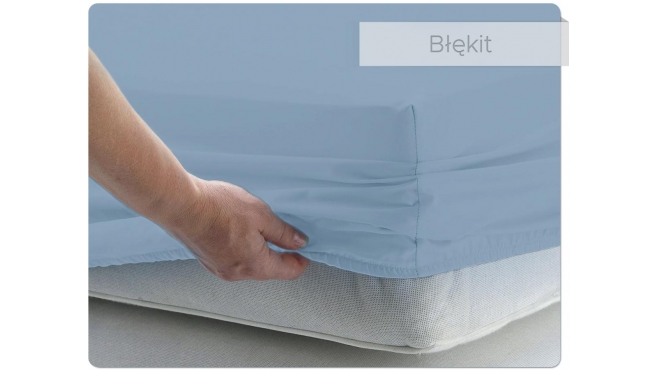 Prześcieradło BAWEŁNIANE błękitne - 200 x 200