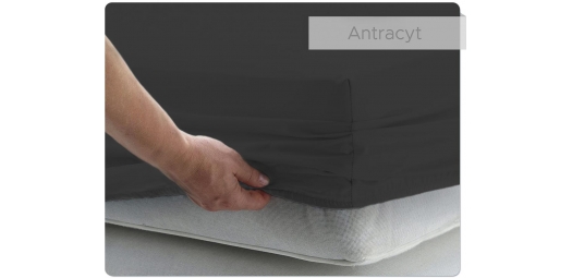 Prześcieradło BAWEŁNIANE antracyt - 90 x 200