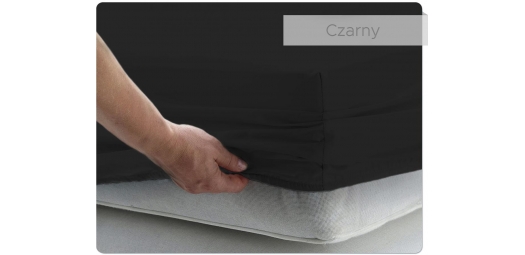 Prześcieradło BAWEŁNIANE czarne - 200 x 200