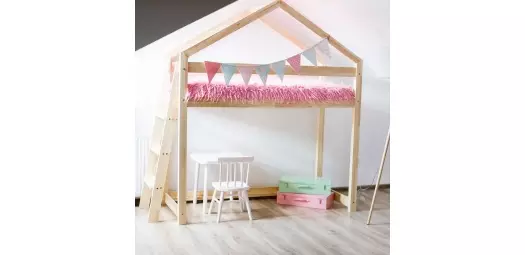 Łóżko drewniane Domek pietrowe Mila DMPBA