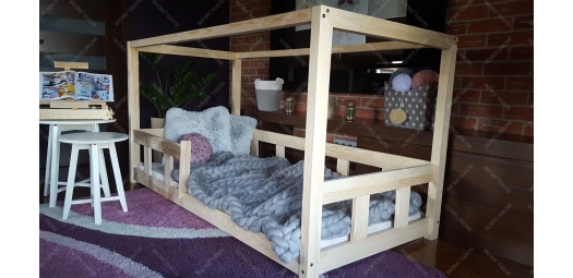 Łóżko domek drewniane dla dzieci Kalia