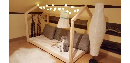 Łóżko domek Bella w stylu skandynawskim