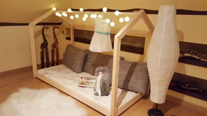 Łóżko domek Bella w stylu skandynawskim