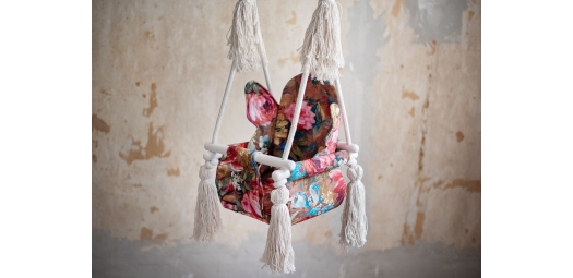 Drewniana KUBEŁKOWA huśtawka dla dzieci